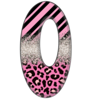 halber Leopard schwarz und rosa Cliparts png