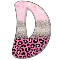 halv leopard svart och rosa ClipArt png