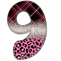 Half Leopard black and Pink Clipart png