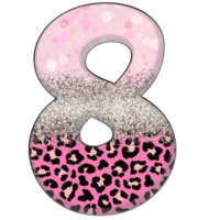 halber Leopard schwarz und rosa Cliparts png