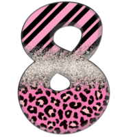 meio leopardo preto e rosa clipart png