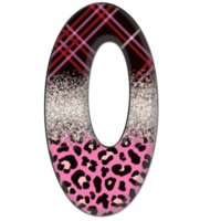 halv leopard svart och rosa ClipArt png