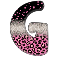 medio leopardo negro y rosa clipart png