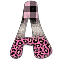 Half Leopard black and Pink Clipart png