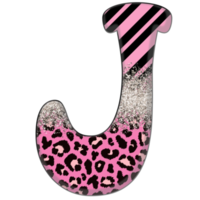 Half Leopard black and Pink Clipart png