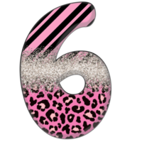 metà leopardo nero e rosa clipart png