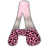 halv leopard svart och rosa ClipArt png