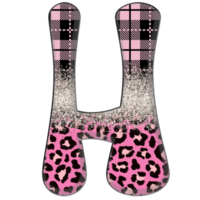 Half Leopard black and Pink Clipart png