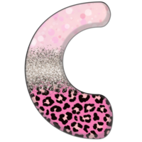 halber Leopard schwarz und rosa Cliparts png