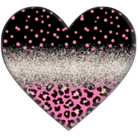 halber Leopard schwarz und rosa Cliparts png