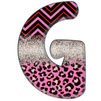 Half Leopard black and Pink Clipart png