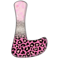 medio leopardo negro y rosa clipart png