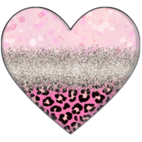 halv leopard svart och rosa ClipArt png