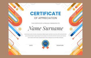 Modern Flat Certificate Concept vector