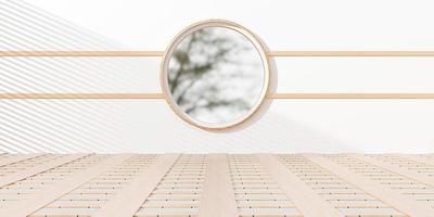 room background and style backdrop Japanese ZEN empty room Interior floors and walls 3D illustrations For decoration photo