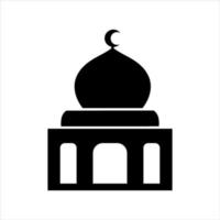 ilustración de mezquita en vector para logotipo o icono