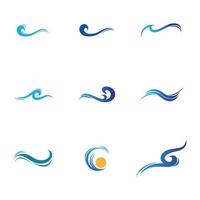 Water wave icon vector