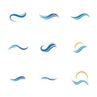 Water wave icon vector