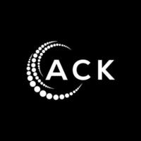 diseño creativo del logotipo de la letra ack. ack diseño único. vector