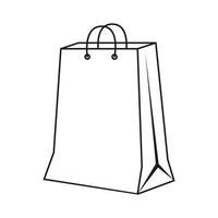vector de icono de bolsa de papel. signo de ilustración de paquete. símbolo o logotipo del paquete.