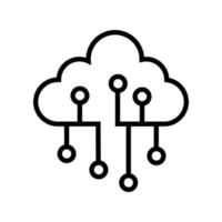 internet of things vector icon. cloud service illustration sign. communication symbol.