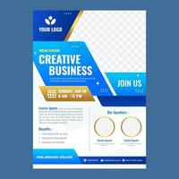 Online Seminar Poster Template vector