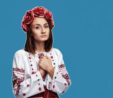 young girl in the Ukrainian national suit photo