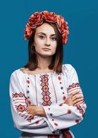young girl in the Ukrainian national suit photo