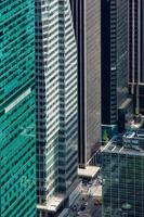 vista de pájaro del paisaje urbano de nueva york foto