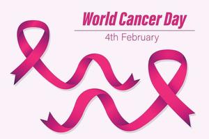 Collection of pink coloured cancer ribbons vector