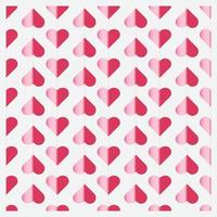 Hand drawn valentine heart shape pattern background vector