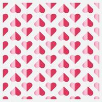 Hand drawn valentine heart shape pattern background vector