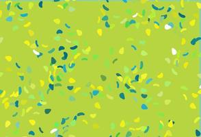Light Green, Yellow vector pattern with chaotic shapes.