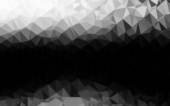 Light Silver, Gray vector shining triangular pattern.