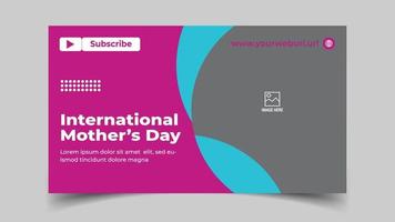 Happy Mother's Day YouTube Thumbnail Design vector