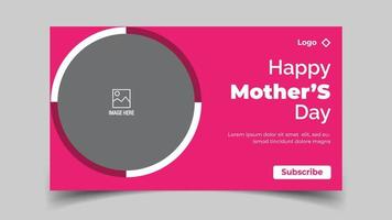 Happy Mother's Day YouTube Thumbnail Design vector