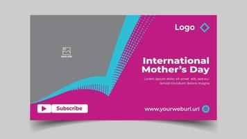 Happy Mother's Day YouTube Thumbnail Design vector