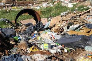 landfill with human waste that contaminates the environment photo