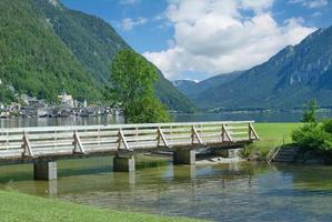 Lake Hallstaetter See,Salzkammergut,upper Austria photo