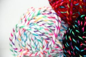 yarn and wool in skeins and yarns photo