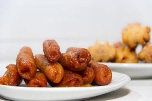 pestinos with port and honey typical of Spanish gastronomy photo