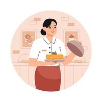 Food Servers Character Concept vector