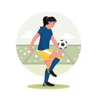 Female Soccer Player vector