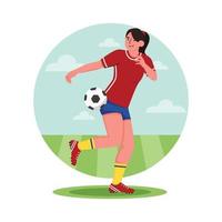 Female Soccer Player vector
