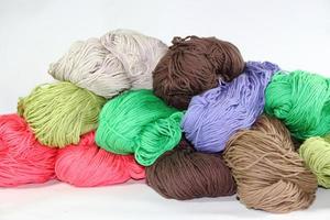 yarn and wool in skeins and yarns photo