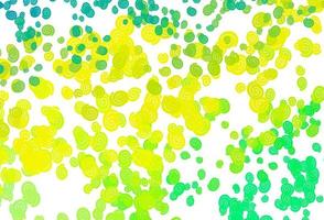 Light Green, Yellow vector template with lines, ovals.