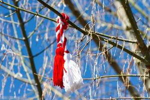 decoración tradicional martisor para el día de baba marta foto