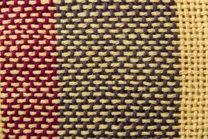 texture of multi-colored loom woven fabrics photo