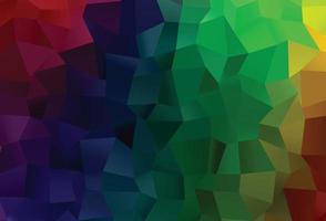 Dark Multicolor, Rainbow vector triangle mosaic template.