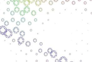 Light multicolor, rainbow vector background with bubbles.